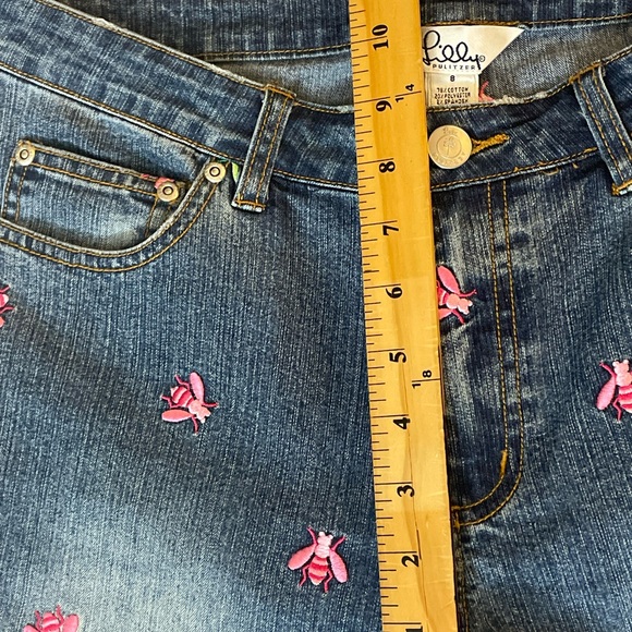 Lily Pulitzer bee/fly Print Jeans Size 8~6D - Picture 8 of 9
